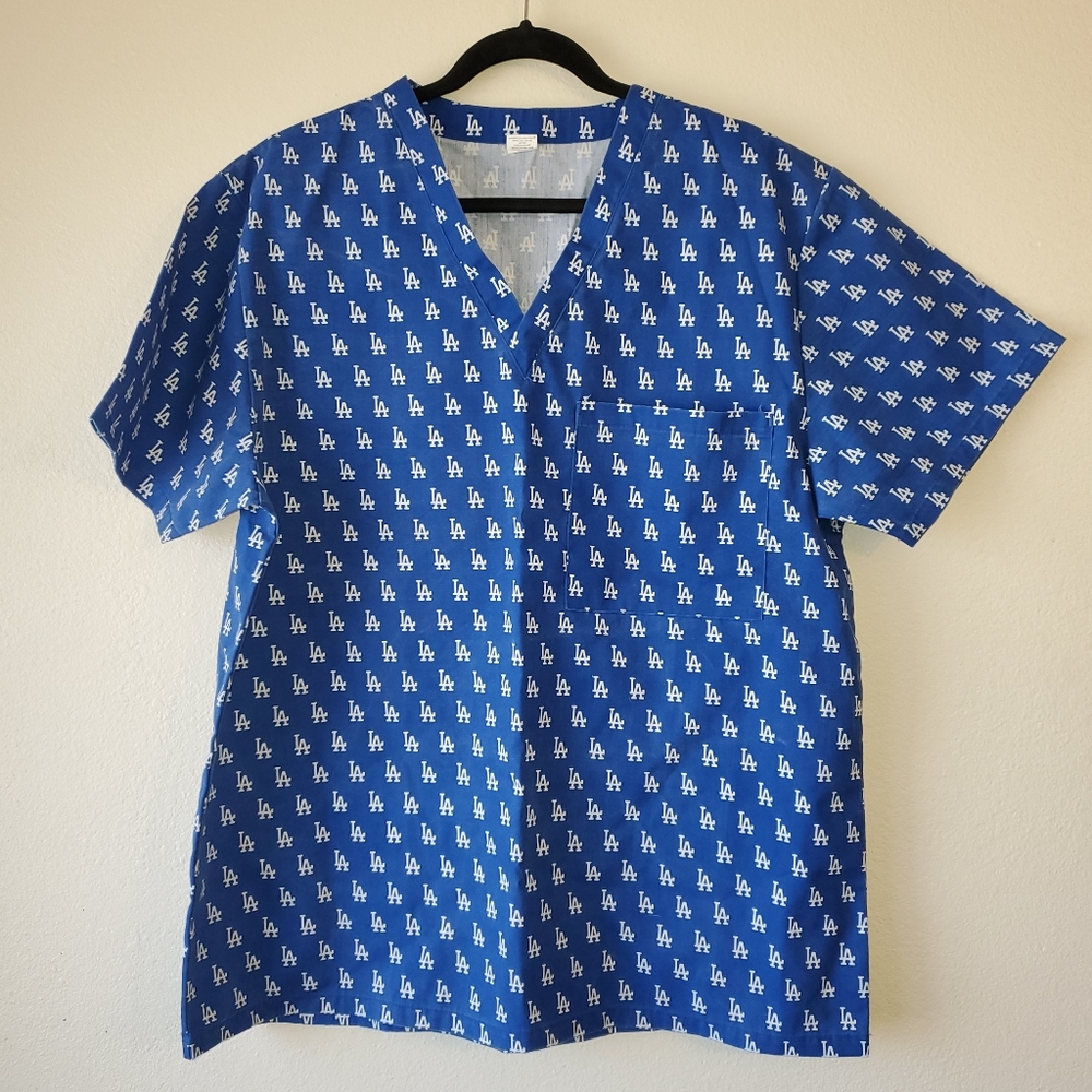 LA Dodgers ‘LA’ Scrub Shirt Pullover Unisex